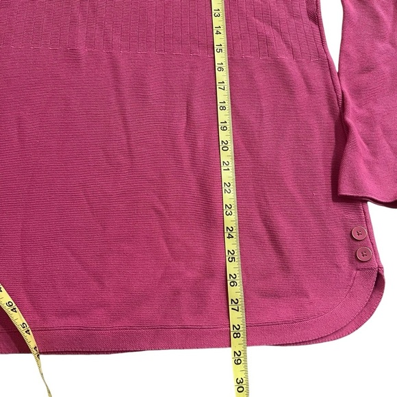 Talbots Mixed Stitch Button Detail Sweater Classic Pink Women’s Size Small - Picture 11 of 11